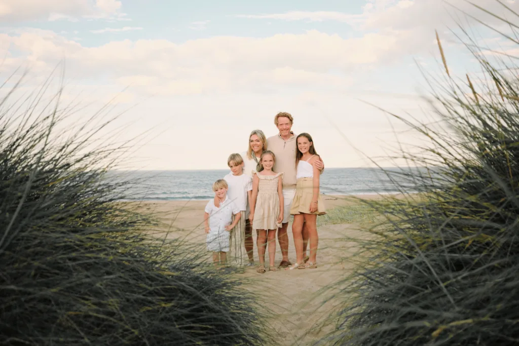 Sunset Family Photoshoot on a Northumberland Beach