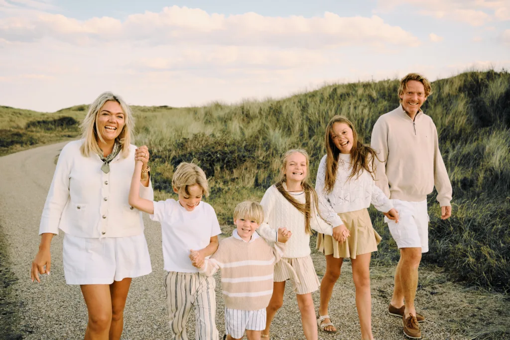 Sunset Family Photoshoot on a Northumberland Beach