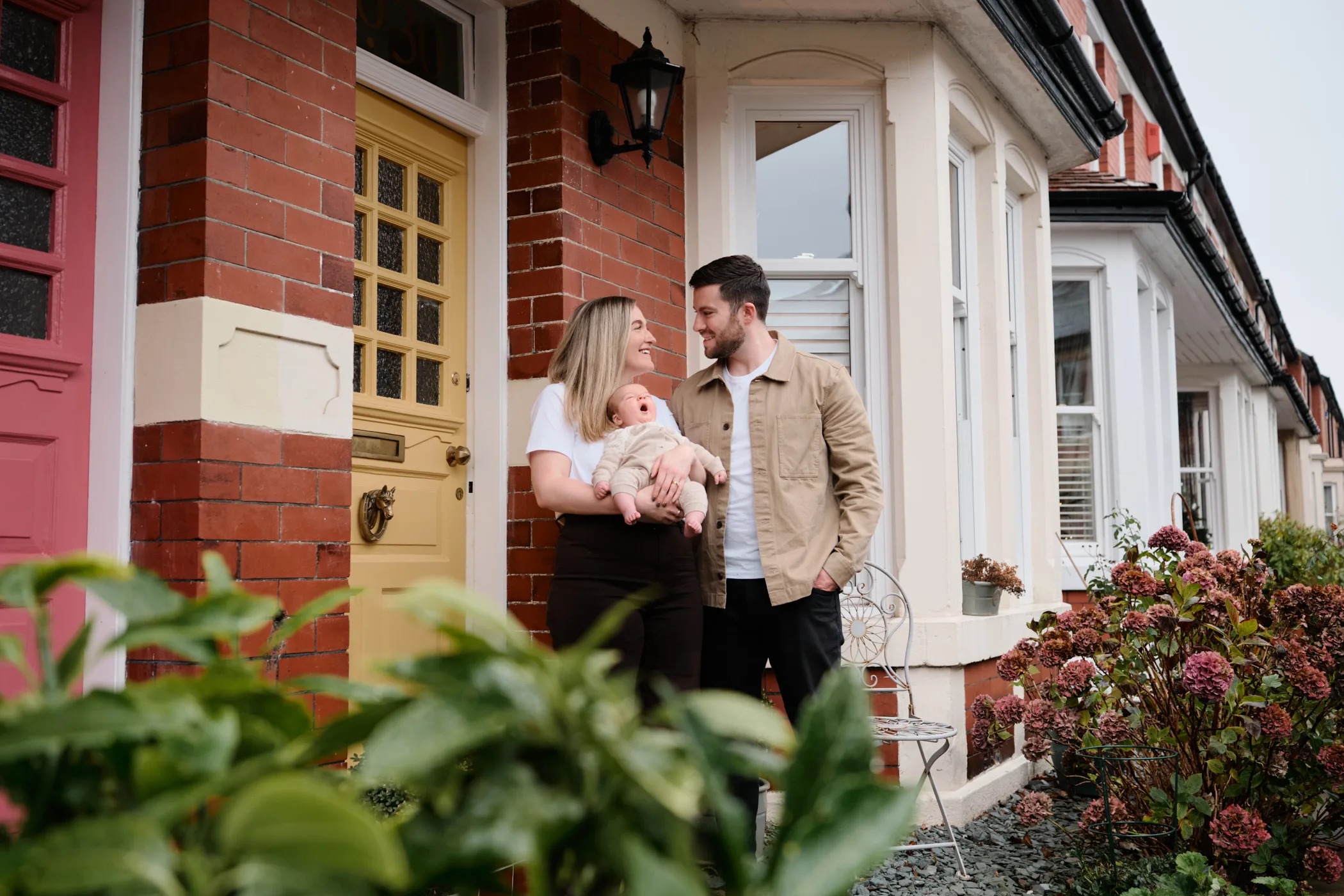 Gentle newborn photography session Northumberland at home