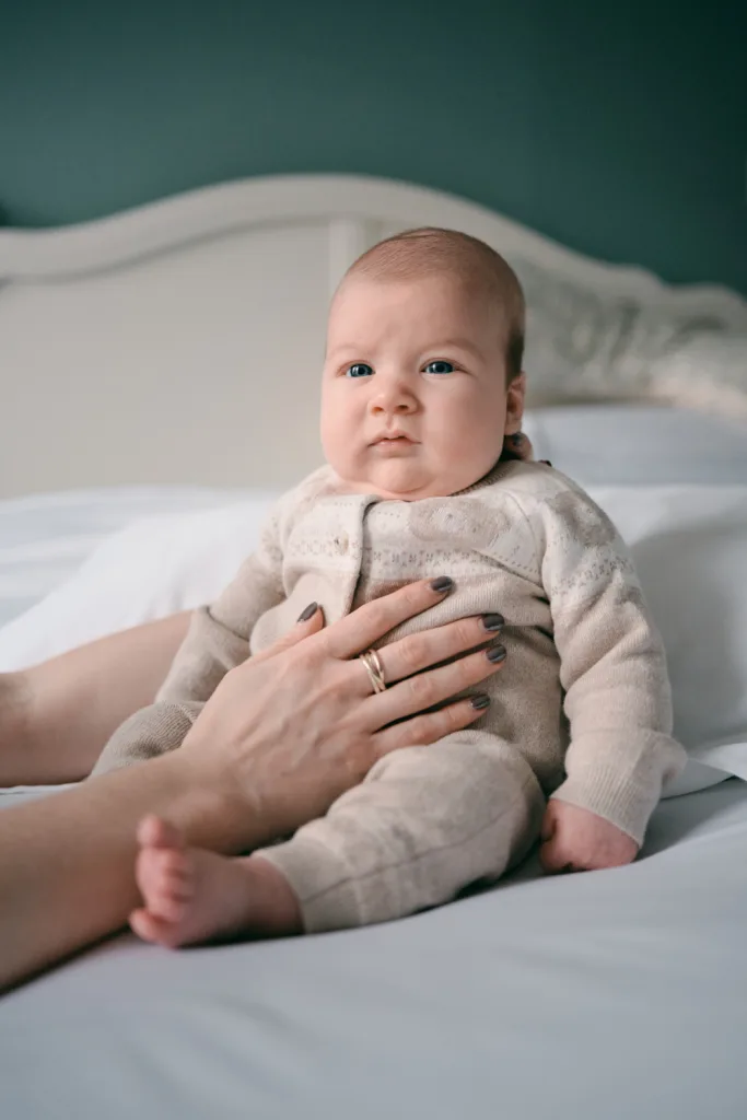 Peaceful newborn portrait at home in Jesmond, natural photography